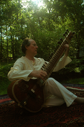 Peter Row on sitar